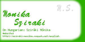 monika sziraki business card